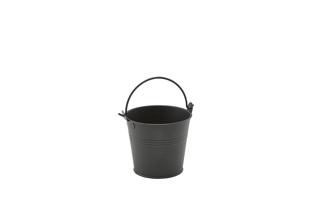 Galvanised Steel Serving Bucket**6 pack** 10cm Dia Matt Black