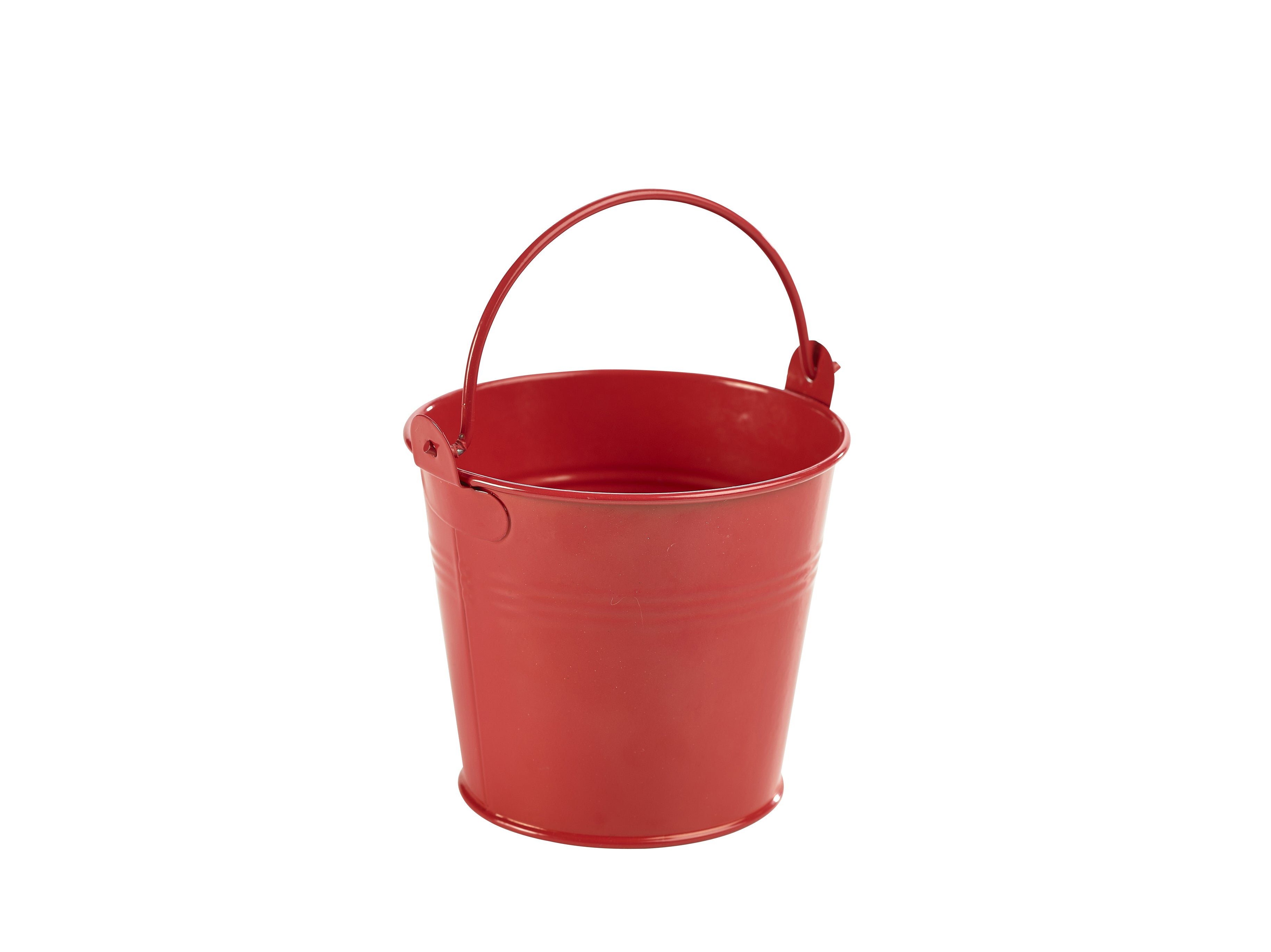 Galvanised Steel Serving Bucket**6pack** 10cm Dia Red