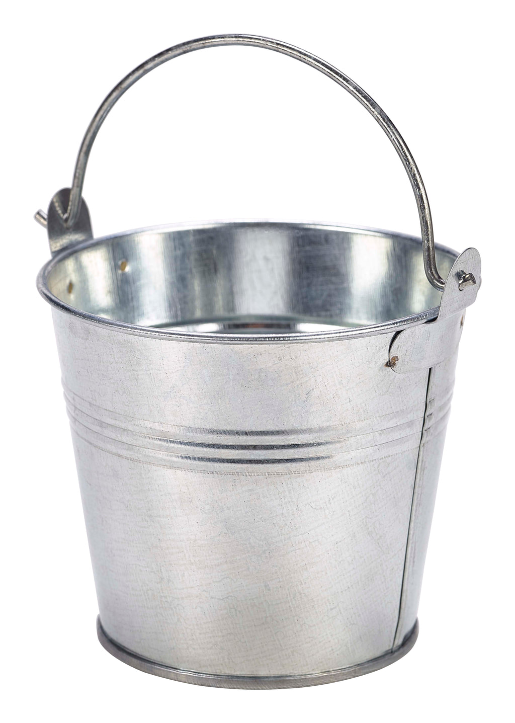 Galvanised Steel Serving Bucket 10cm Dia, 12 pack