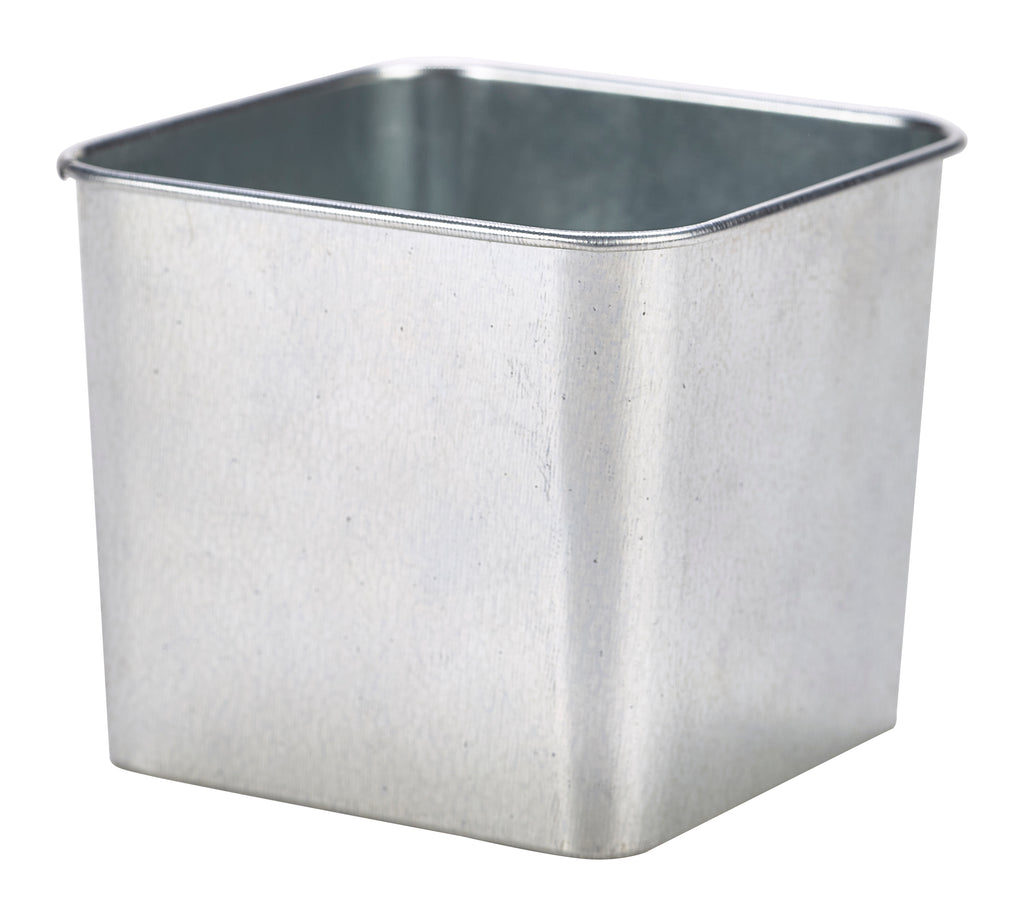 Galvanised Steel Square Tub 8 x 8 x 6cm