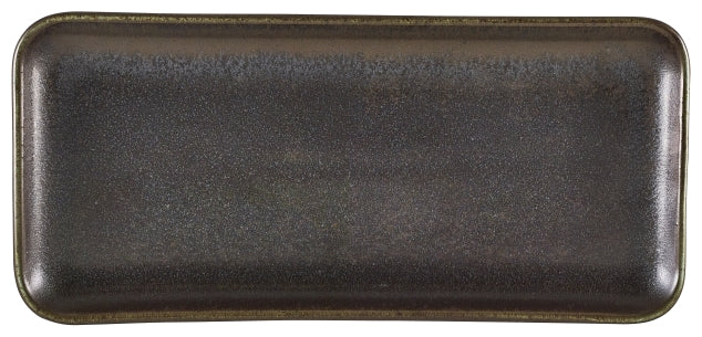 Terra Porcelain Black Narrow Rectangular Platter 27 x 12.5cm