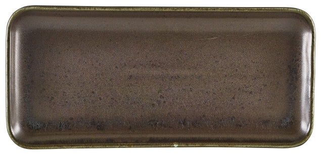 Terra Porcelain Black Narrow Rectangular Platter 27 x 12.5cm