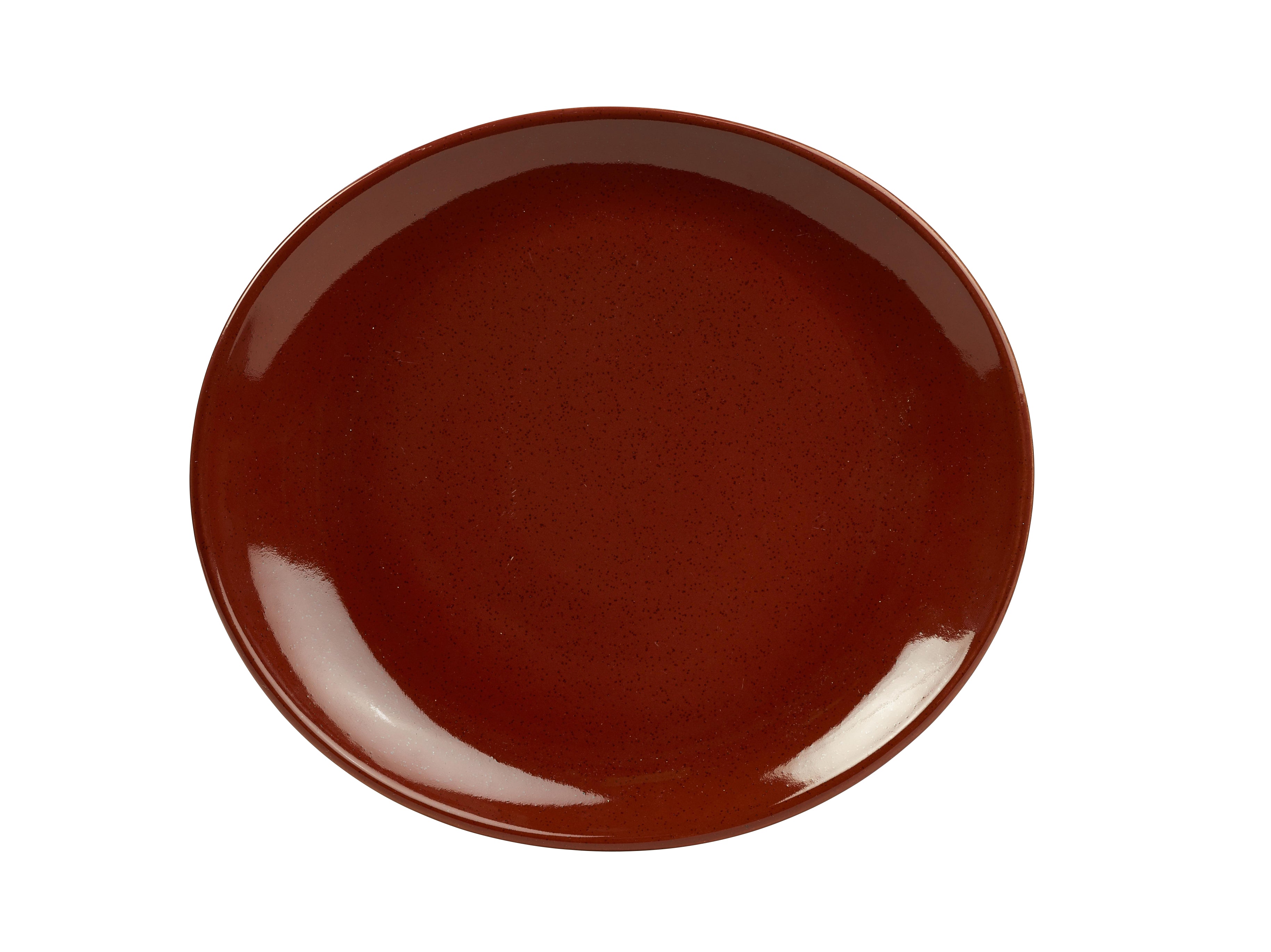 Terra Stoneware Rustic Red Oval Plate 21x19cm