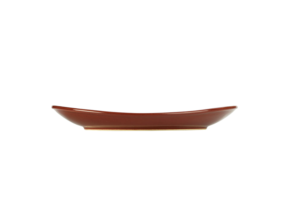 Terra Stoneware Rustic Red Oval Plate 29.5 x 26cm
