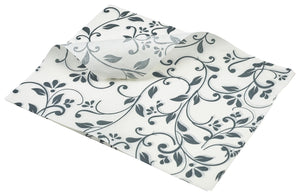 Greaseproof Paper Grey Floral Print 25 x 20cm