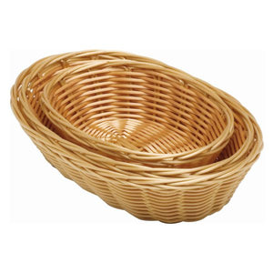 Oval  Polywicker Basket 10"X6.5"X2.5"