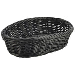 Black Oval Polywicker Basket 22.5 x 15.5 x 6.5cm