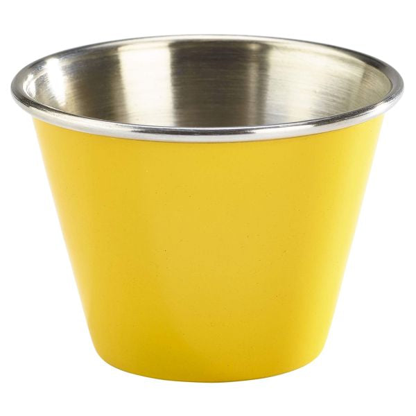 2.5oz Stainless Steel Ramekin Yellow  24 pack