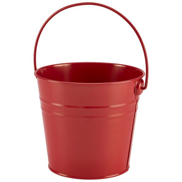 Stainless Steel Serving Bucket 12 pack 16cm Dia Red