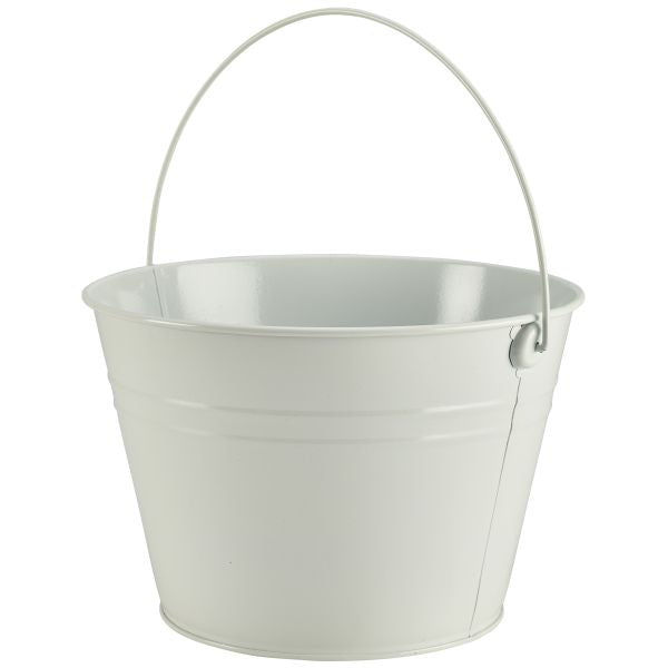 Stainless Steel Serving Bucket 6 pack 25cm Dia White