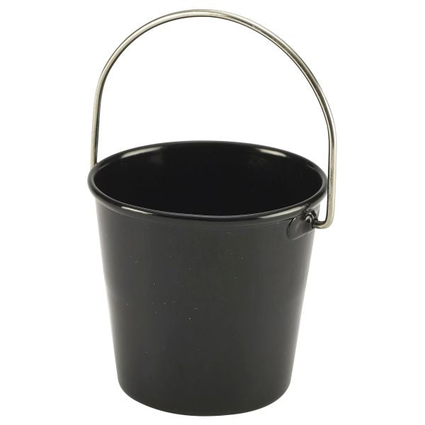 Stainless Steel Miniature Bucket 12 pack 4.5cm Dia Black