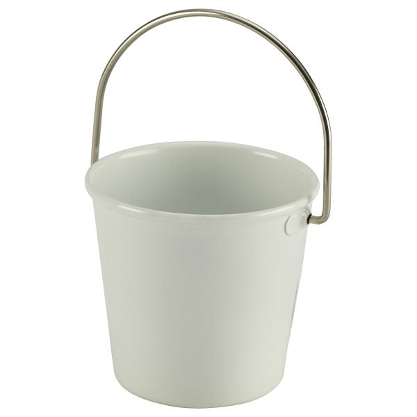 Stainless Steel Miniature Bucket 4.5cm Dia White
