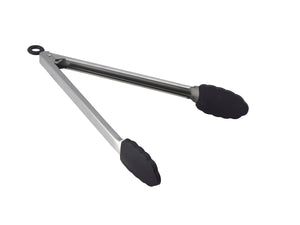 St/St Locking Tongs with Silicone Tip 30cm/12"