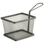 Black Serving Fry Basket Rectangular 12.5 x 10 x 8.5cm