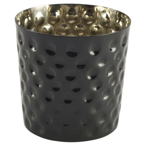 Black Hammered Stainless Steel Serving Cup 8.5 x 8.5cm