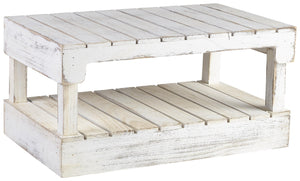 White Wash Wooden Display Crate Stand