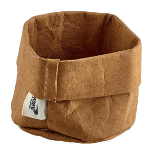 Brown Washable Paper Bag 7 Dia x 6cm (H)