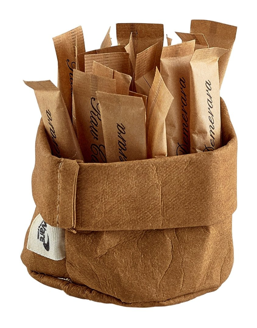 Brown Washable Paper Bag 7 Dia x 6cm (H)