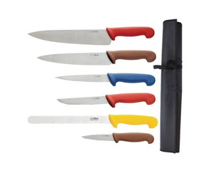 7 Piece Colour Coded Knife Set + Knife Case