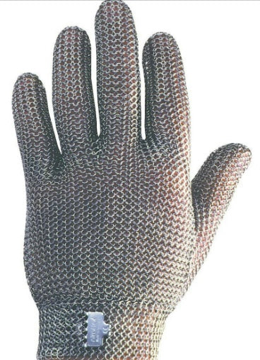 Cut resistant glove woven steel chain